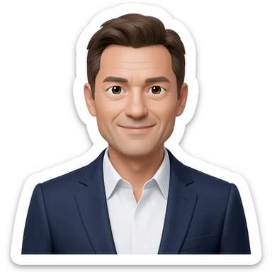 middle aged confident man sticker