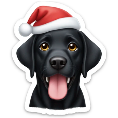 Black Christmas Labrador  sticker