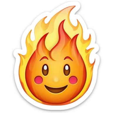 number ten emoji with flames around it sticker