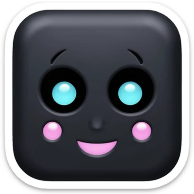 pastel goth black object sticker