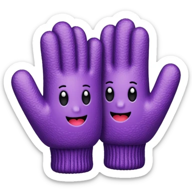 Fuzzy Gloves,colorful sticker