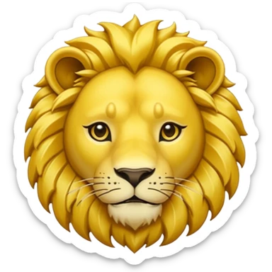 Fais une pièce d'or détailée avec l'inscription F, Fcoins. et un lion dessiné vue de côté en 2D sticker