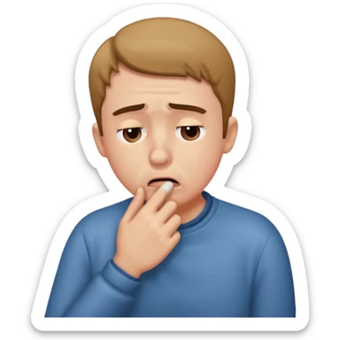 Person coughing  sticker