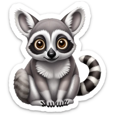 ring tailed lemur thief  sticker