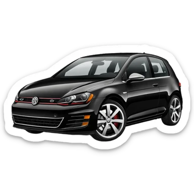 full black golf mk7  sticker