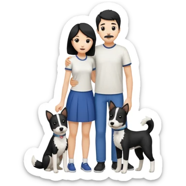 Quiero una pareja con un perro Fox terrier sticker