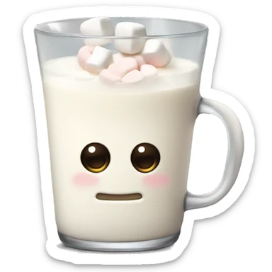 Hot milk with marshmallows sticker