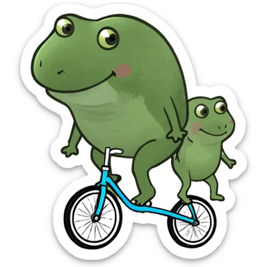 babies riding a unicycle sticker