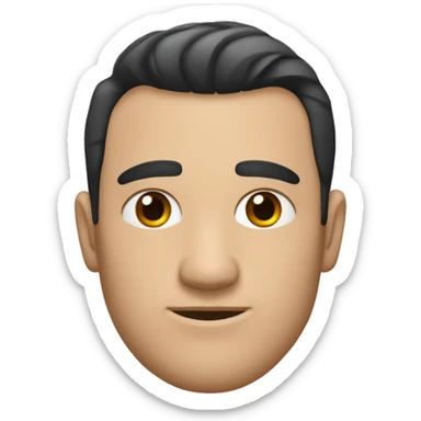 Hombre con cejas gruesas y arete negro en la oreja izquierda sticker