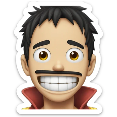 luffy who is shocked sticker