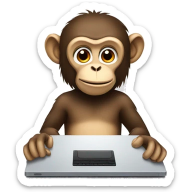 monkey programming on pc sticker