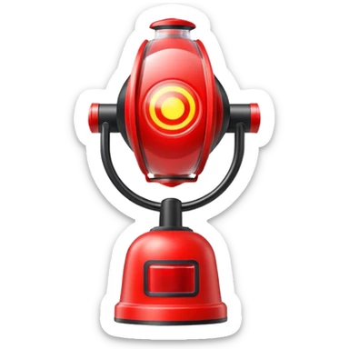 red police siren light, spinning effect, no text sticker