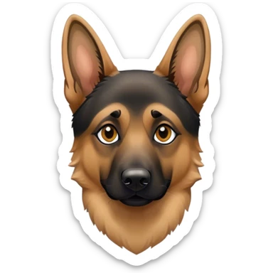 One eyed German shepherd  sticker