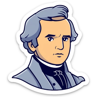 Kansas-Nebraska Act as a sticker-style document squishing Franklin Pierce sticker