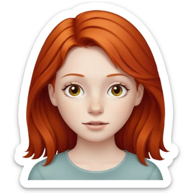 27 trails red head gorl pretty sticker