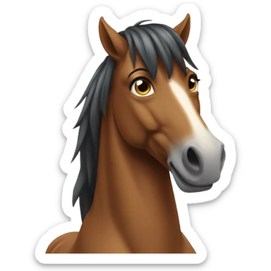 A Horse That Looks Perfect in the Front But horrible in the back  sticker
