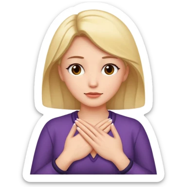 O femeie cu mâinile în sân  sticker