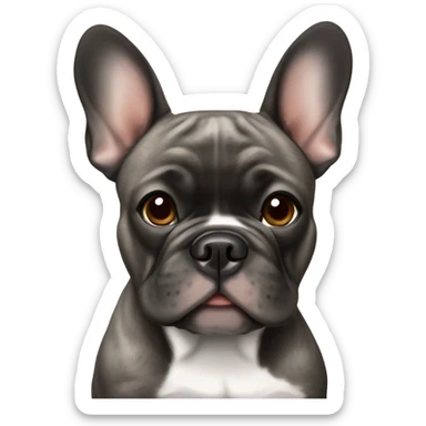 brindle french bulldog sticker