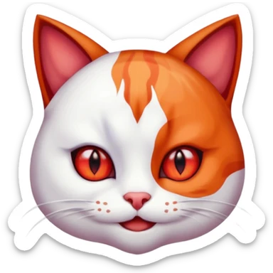 cat red eyes on her chest is the cutest person monster red and white in my opinion and she has a lot to do  sticker