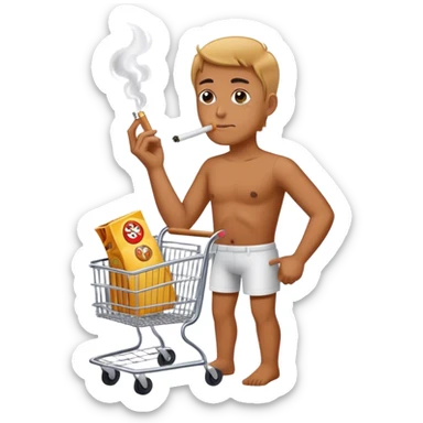 Smoking a disposable cart sticker