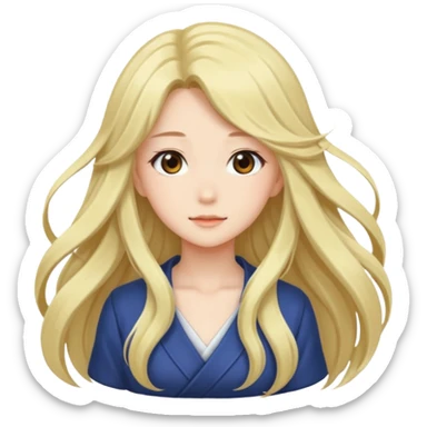 beautiful gorgeous anime lady with sticker