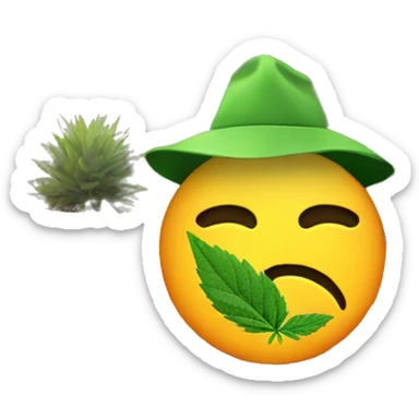 smoking CBD on patio sticker