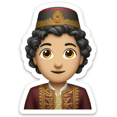 Traditional Armenian or Georgian attire sticker