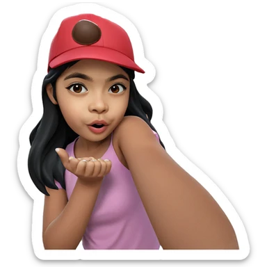 girl in baseball cap sticker
