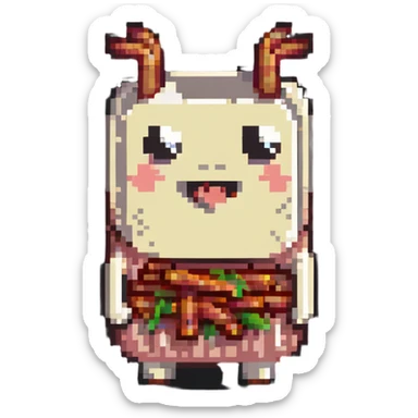 bacon with a sarcastic face sticker