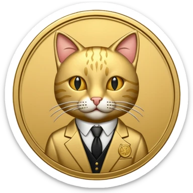corleone mafia, coin cat sticker