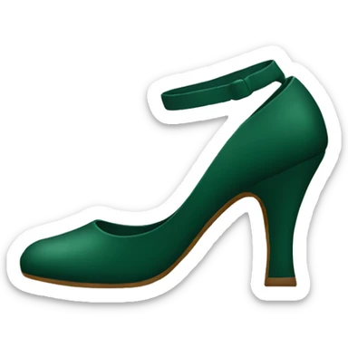 Dark green heel sticker