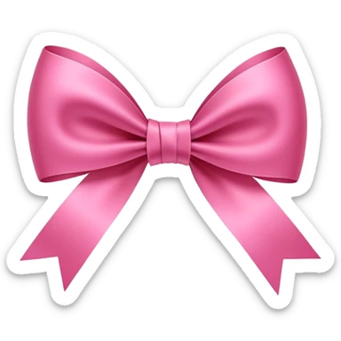 One extremely stretched, straight, ultra-thin ribbon bow, no extra curves, no fluff, no puff, NO ROUNDNESS, only a sharp, elongated and delicate bow, minimalist and sleek sticker