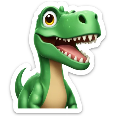 dinosaur say hi sticker