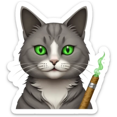 Un gato fumando un porro sticker