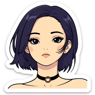 Emo y2k girl  sticker