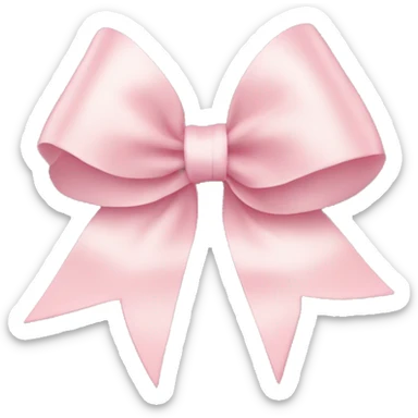 light pink bow with thin ribbon sticker