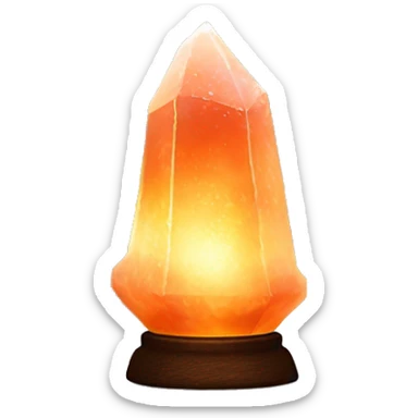 Himalaya’s salt lamp with warm light more crystal like shaped less pointy sticker