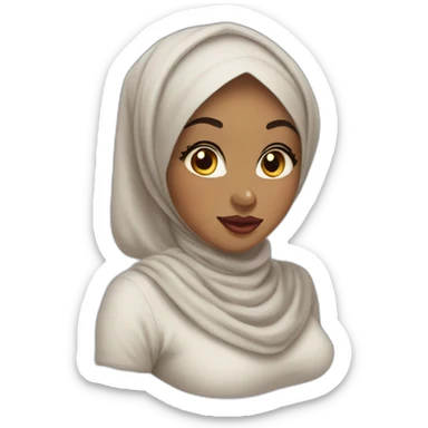 hijab pinup sticker