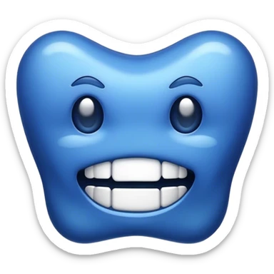 Plain dark blue tooth sticker