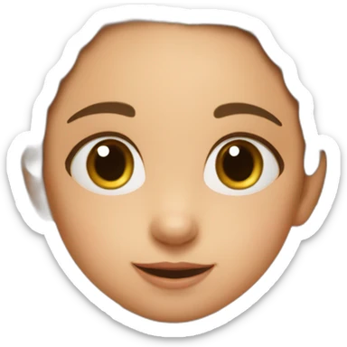 3 year old girl with big brown eyes and two pigtails sticker