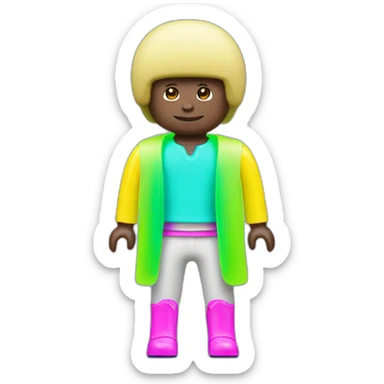 playmobil wearing NEON LIGHT CLOTHES sticker