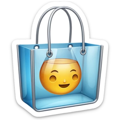 Glass tote bag sticker