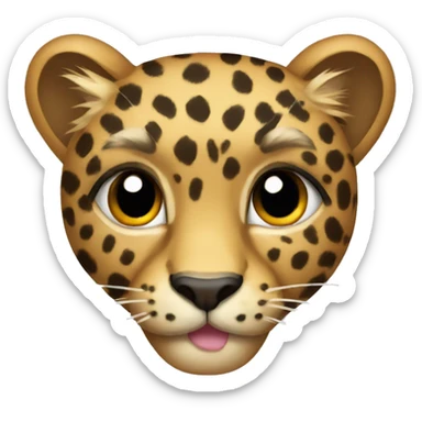 leopard bow sticker