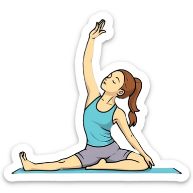 yoga woman sticker