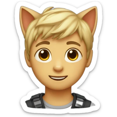 cat boy sticker