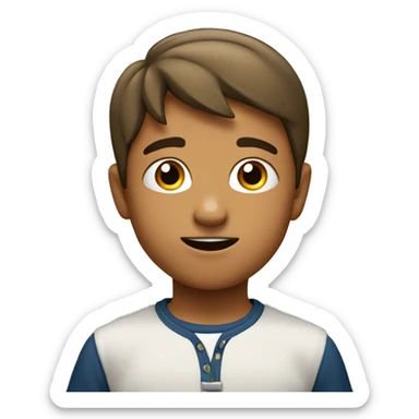 niño mirando al frente sin rostro sticker