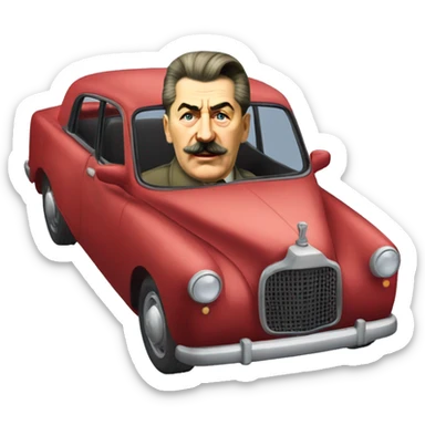 Joseph Stalin in a car sticker