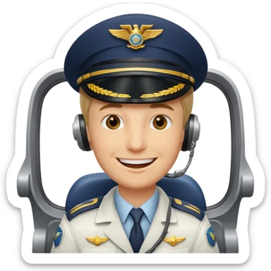 pilot saying phew sticker