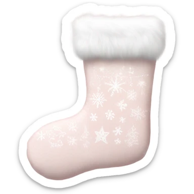  light pink Christmas stocking sticker