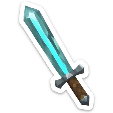 Diamond minecraft sword sticker